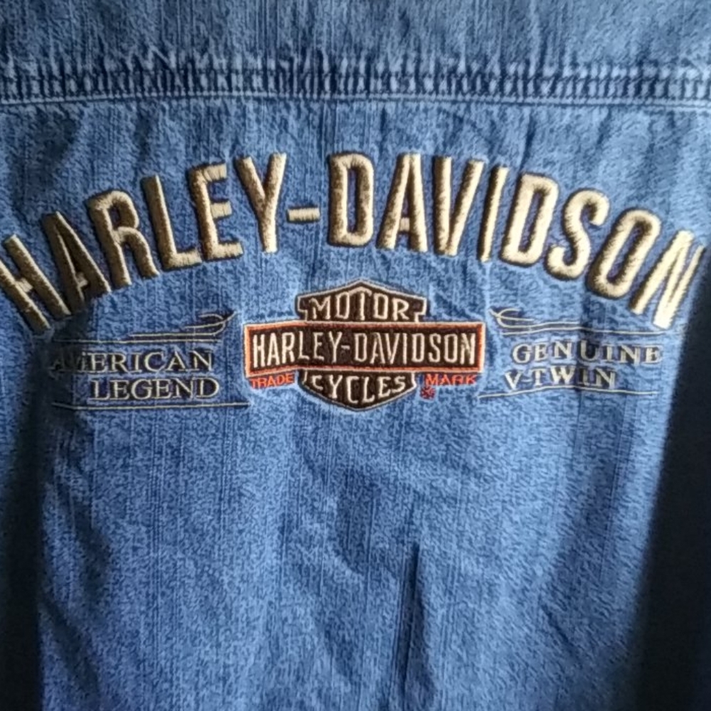 Harley Davidson Denim Shirt - Picture 10 of 12